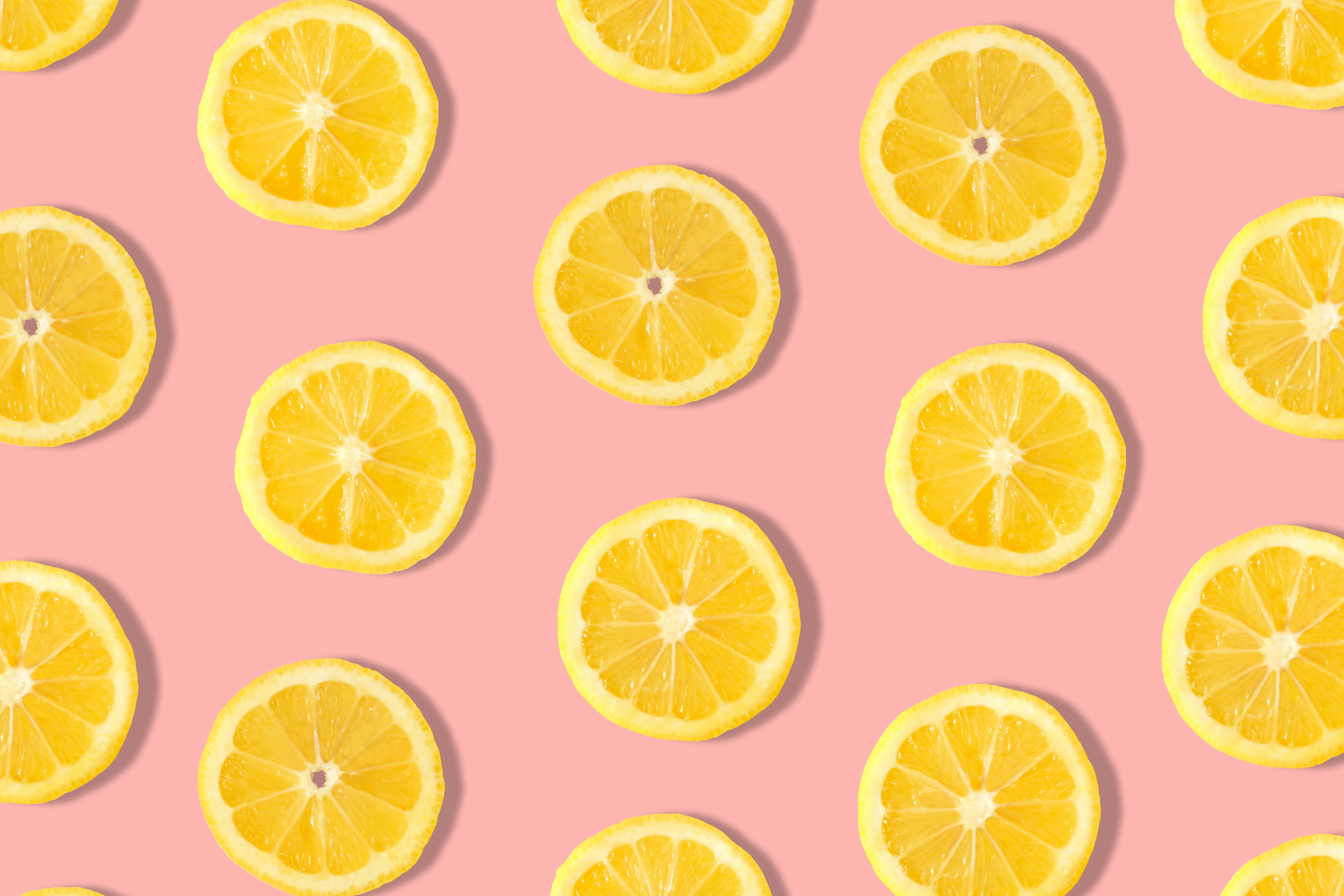 Martha Stewart CBD Lemons on Pink background